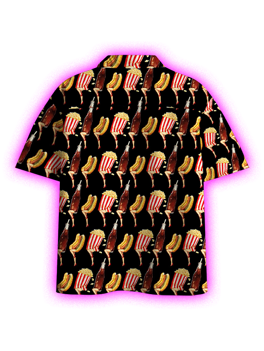 Classic Movie Snacks Button Up Pocket Shirt