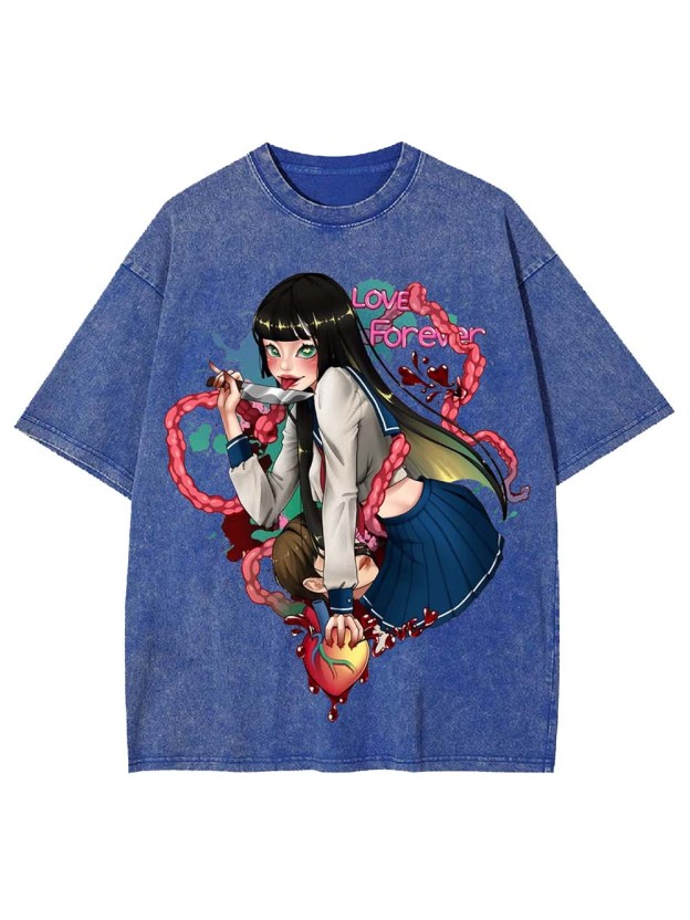 Love Forever in Darkness Washed Tshirt