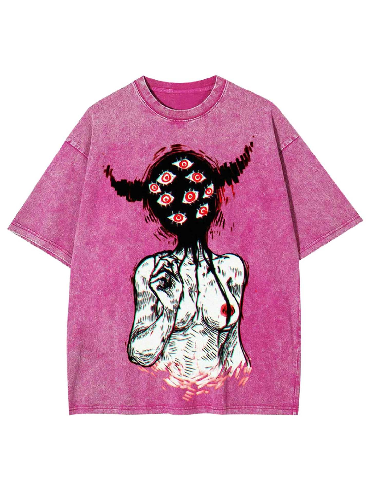 MULTI-EYED MONSTER WASHED TSHIRT