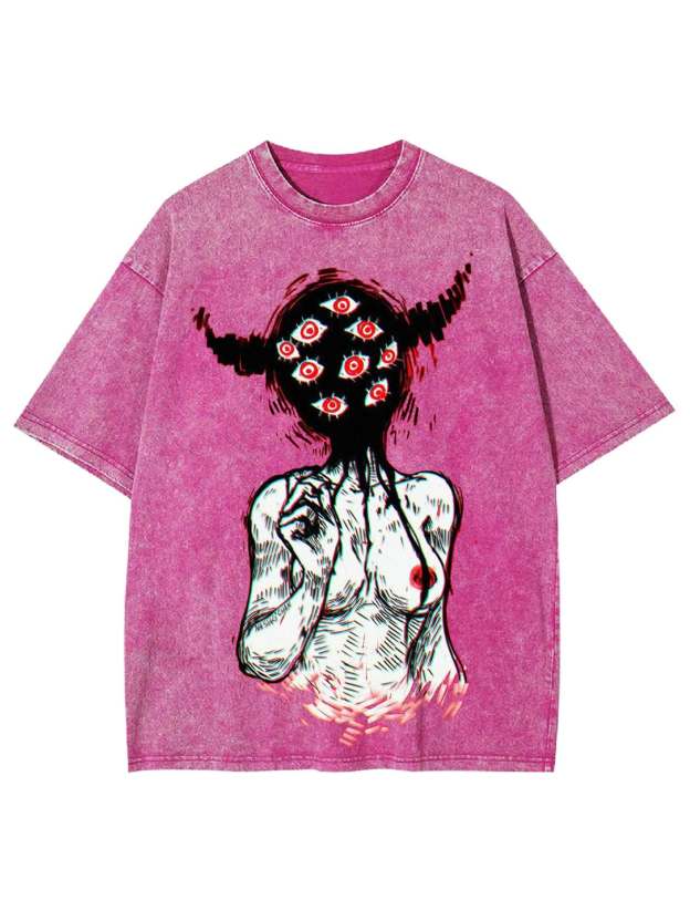MULTI-EYED MONSTER WASHED TSHIRT