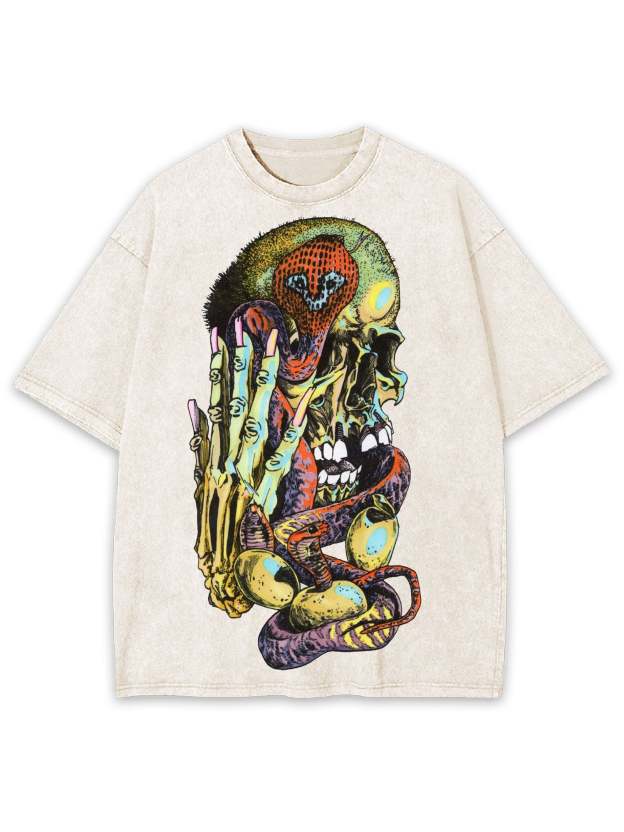 Bones And Snakes Washed Tshirt