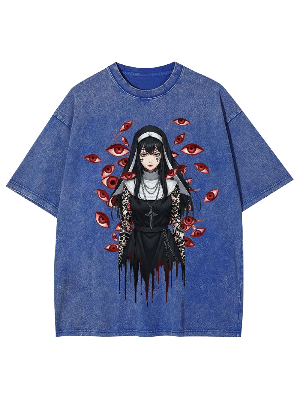 Multi-Eyed Nun Washed Tshirt