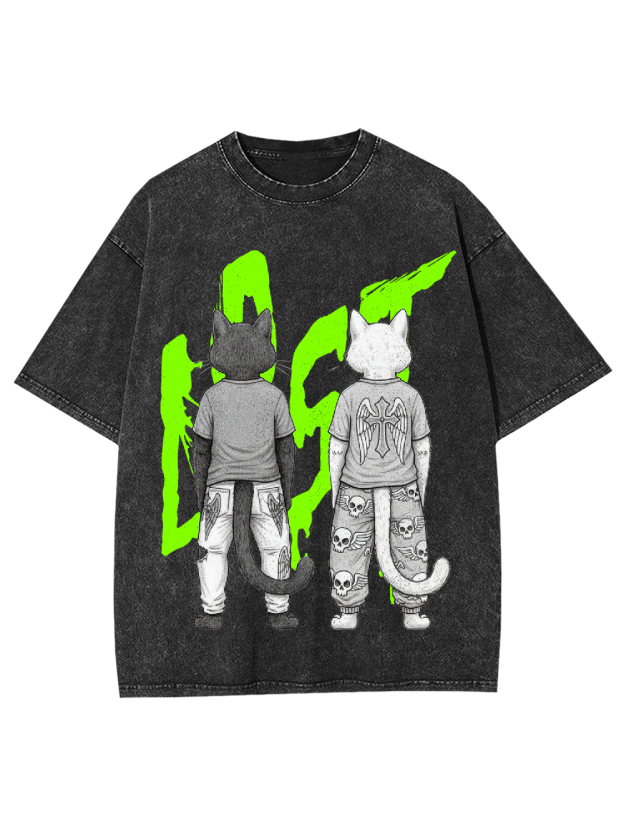 Two lost cats Washed Tshirt