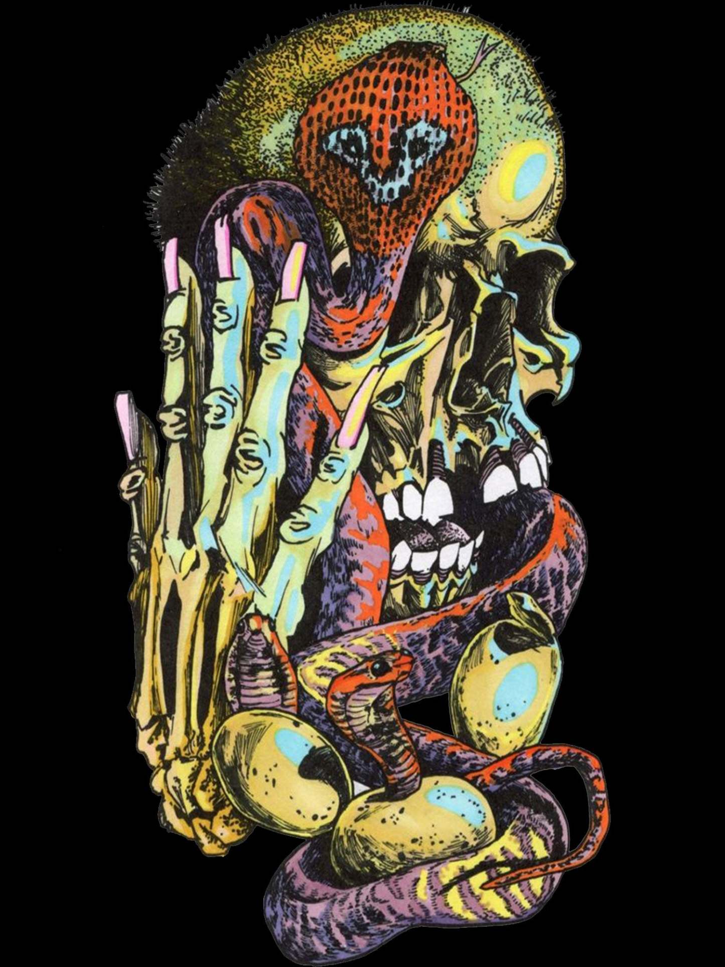 Bones And Snakes Washed Tshirt