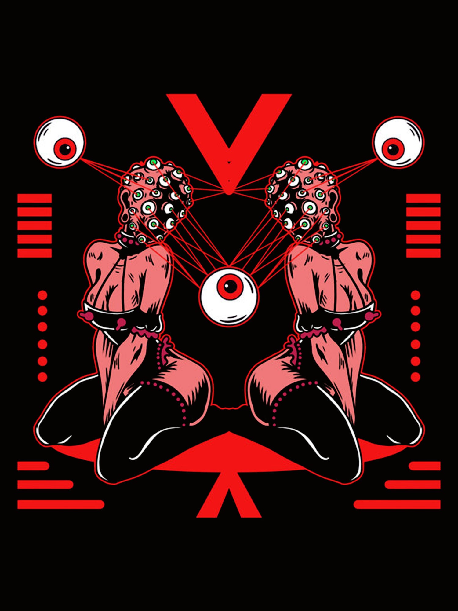 All-Seeing Symmetry Washed Tshirt