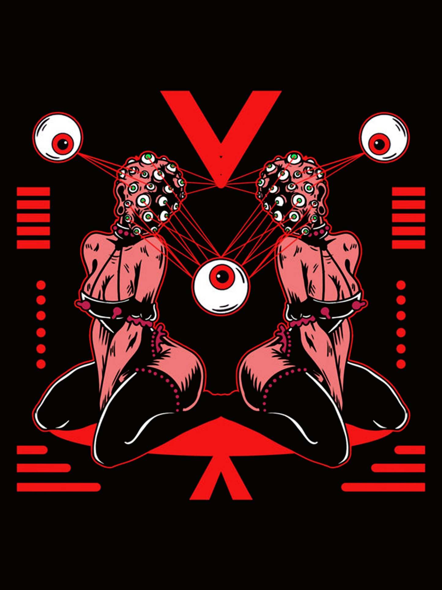 All-Seeing Symmetry Washed Tshirt