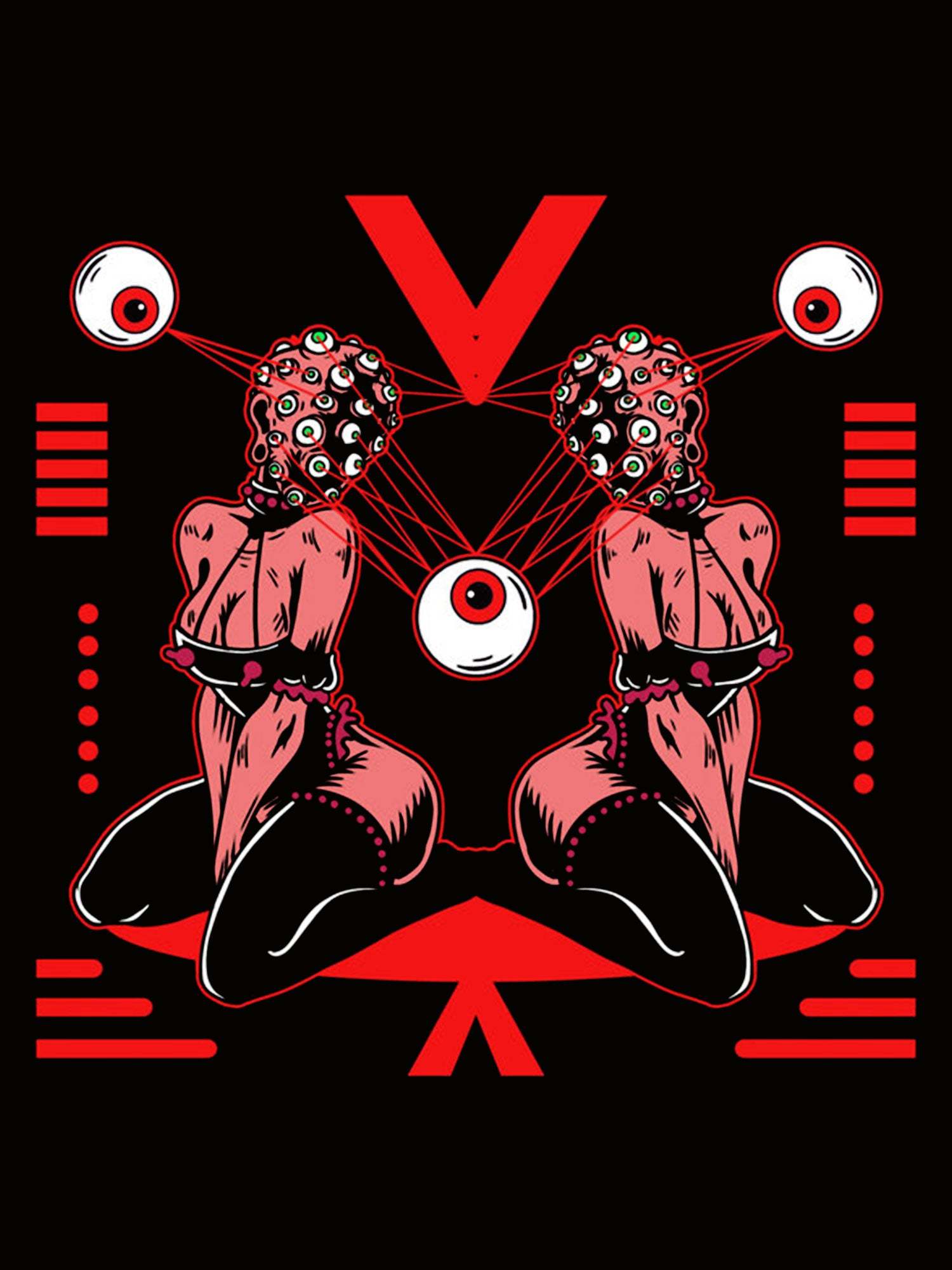 All-Seeing Symmetry Washed Tshirt