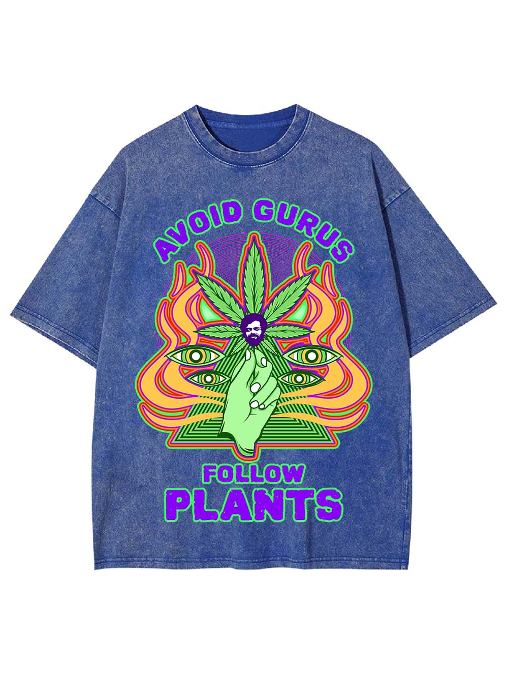 Avoid Gurus Follow Plants Washed Tshirt
