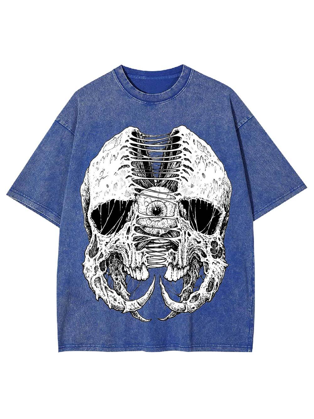 Laced Skull Washed Tshirt