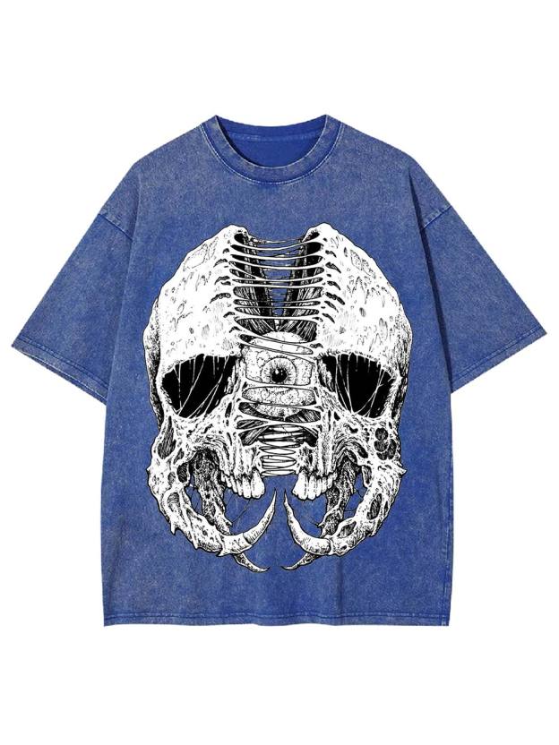 Laced Skull Washed Tshirt