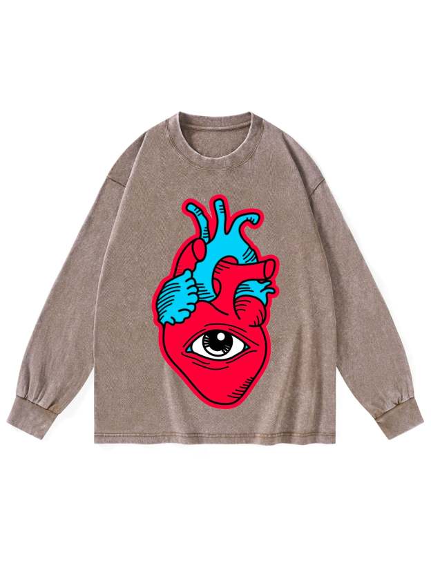 LIVING HEART WASHED LONG-SLEEVE TSHIRT