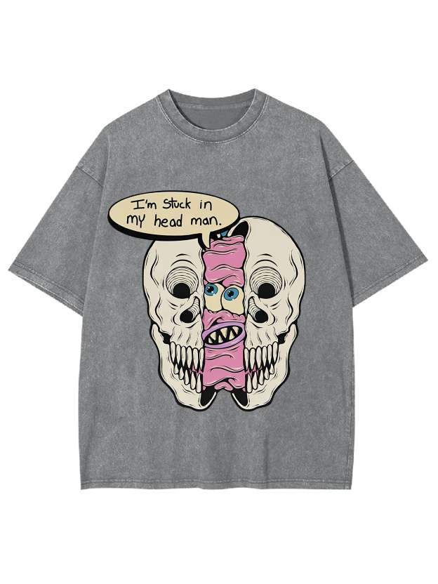 Stuck In My Head Washed Tshirt