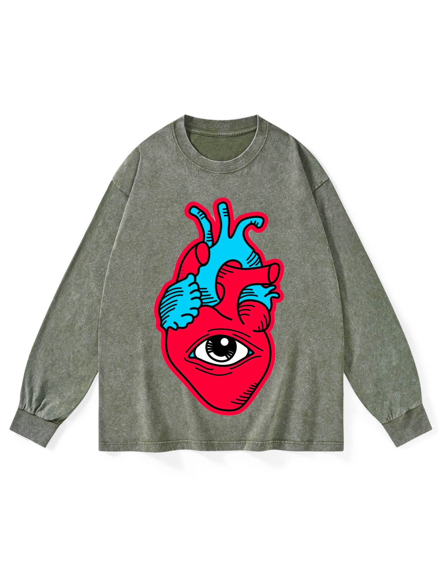 LIVING HEART WASHED LONG-SLEEVE TSHIRT