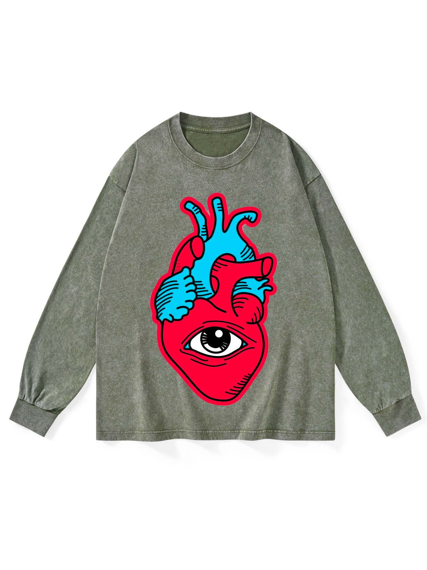 LIVING HEART WASHED LONG-SLEEVE TSHIRT