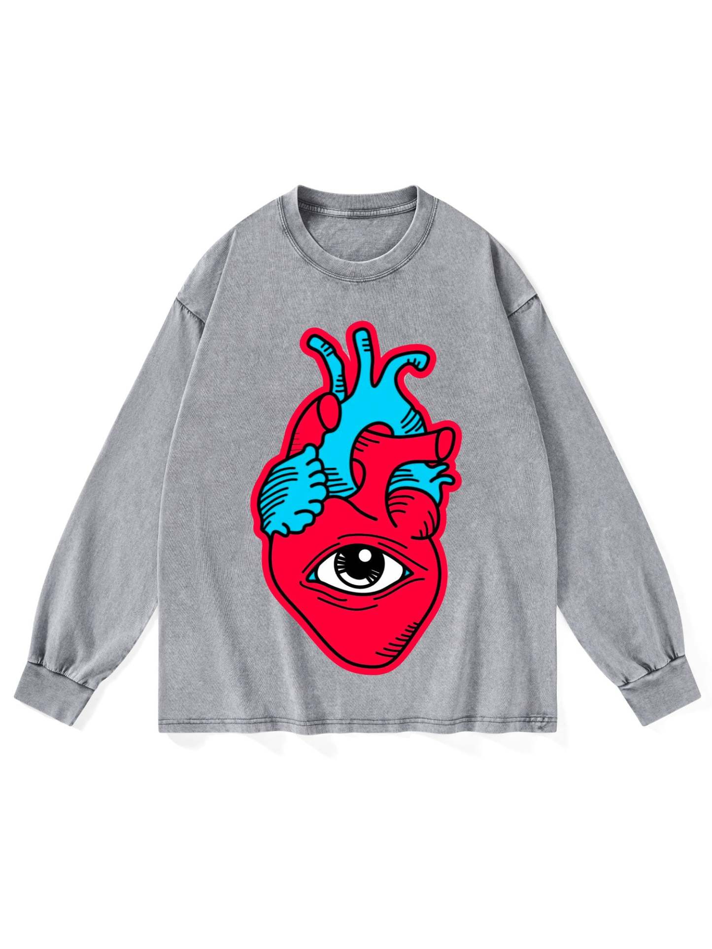 LIVING HEART WASHED LONG-SLEEVE TSHIRT