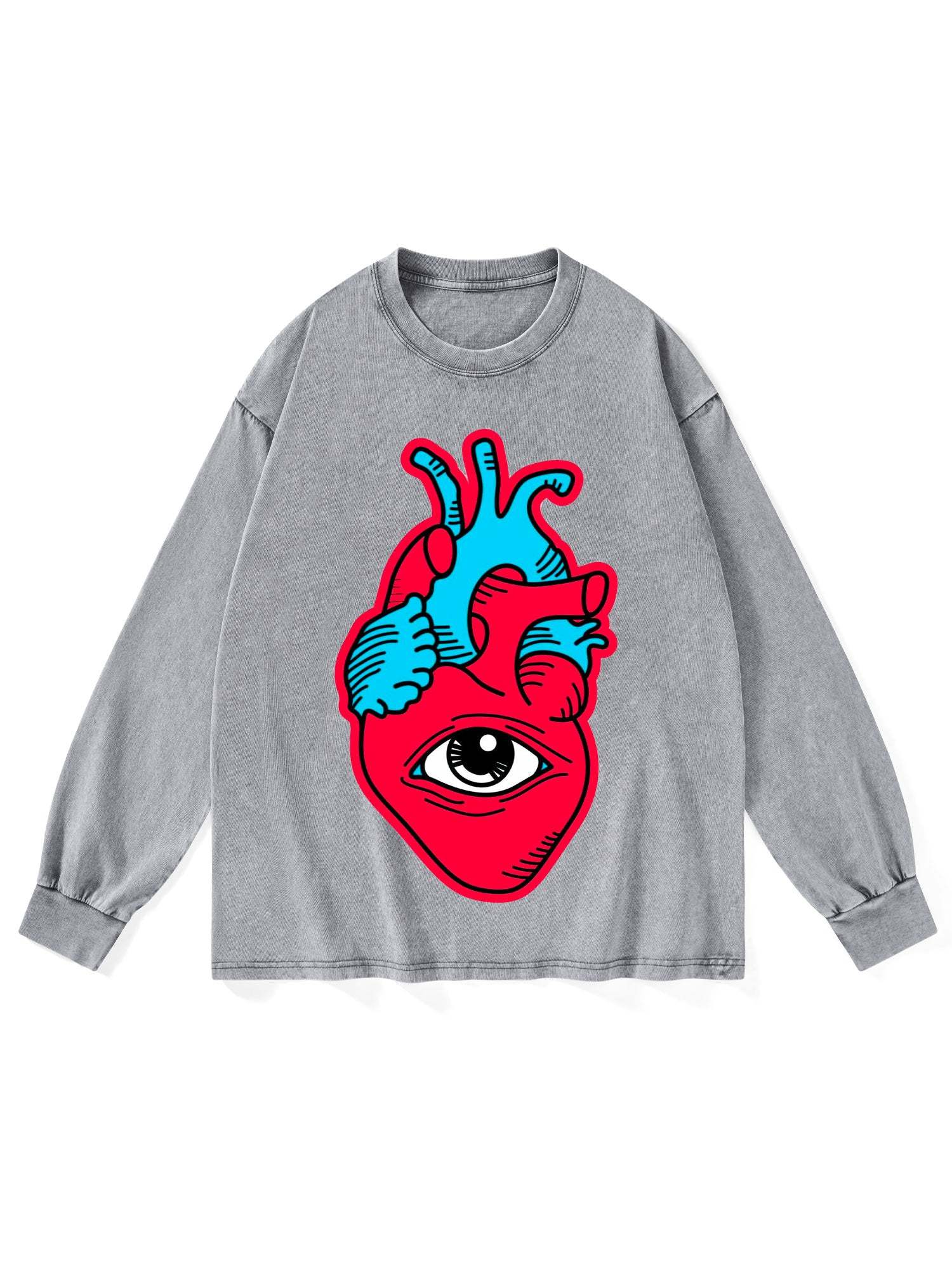 LIVING HEART WASHED LONG-SLEEVE TSHIRT
