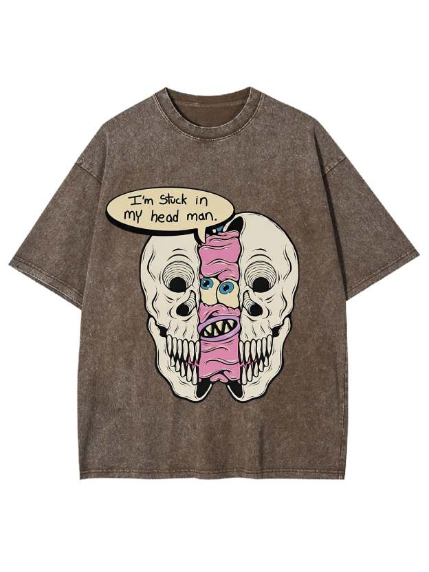 Stuck In My Head Washed Tshirt