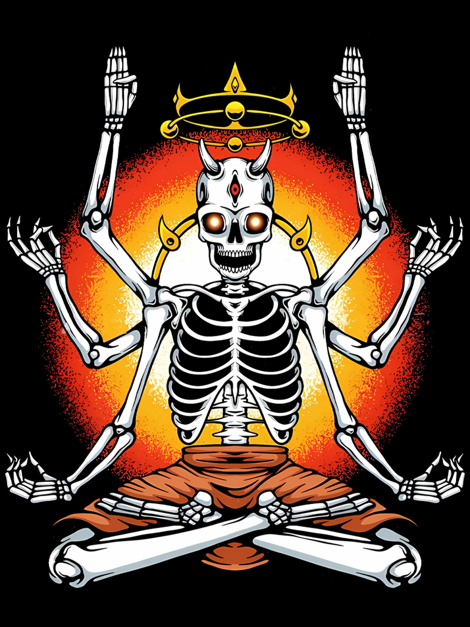 The Enlightened Skeleton Washed Tshirt