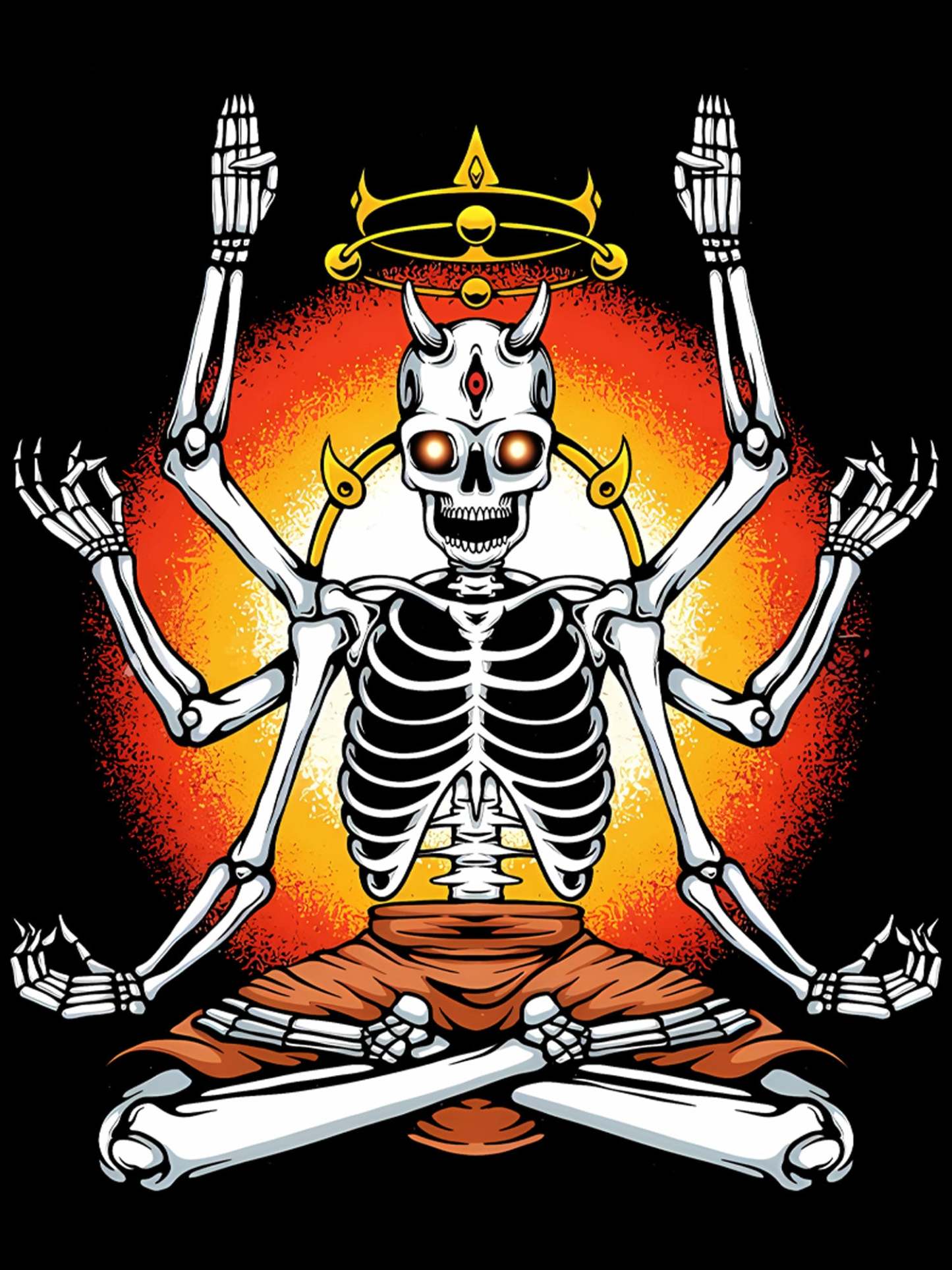 The Enlightened Skeleton Washed Tshirt