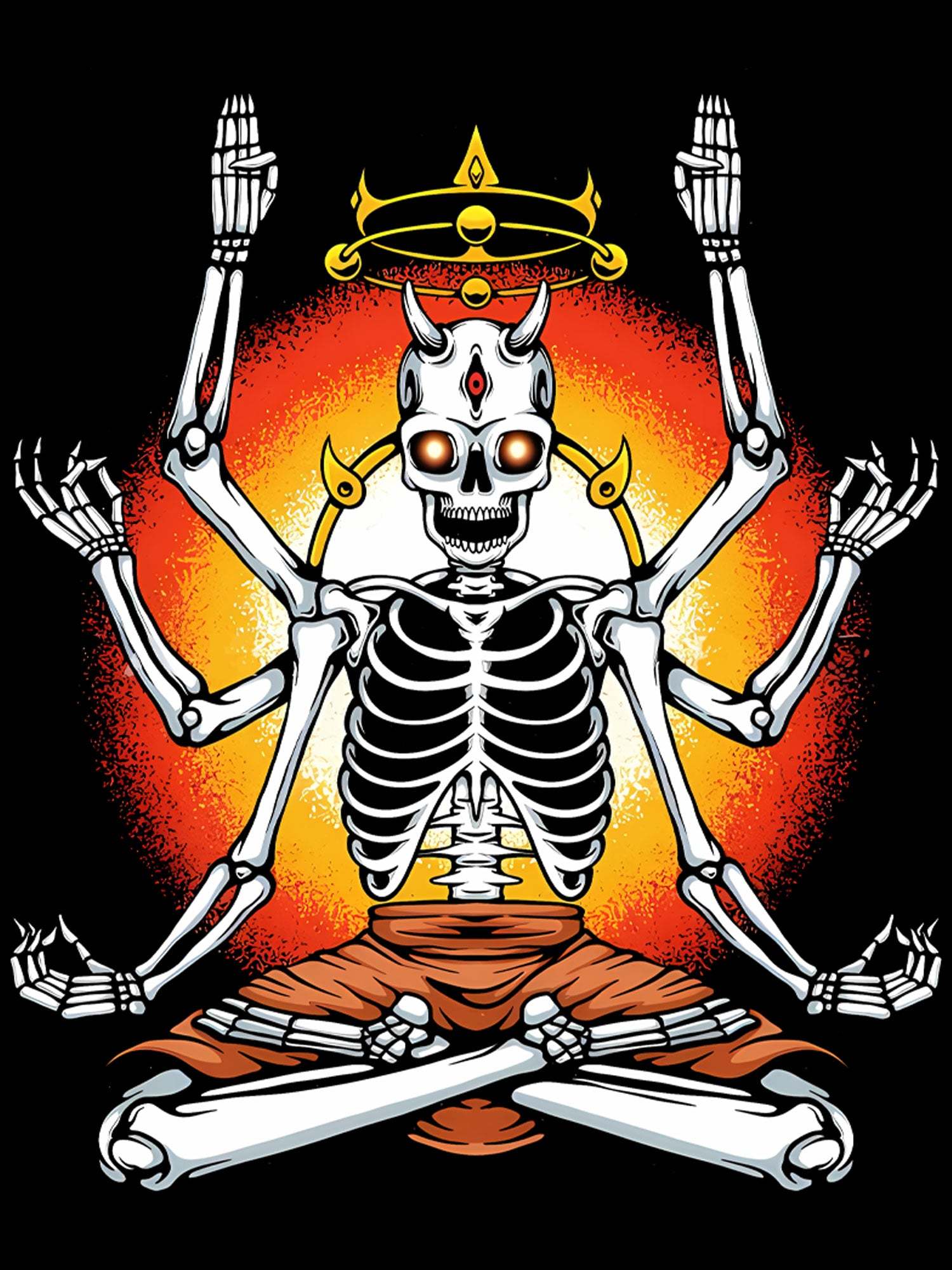 The Enlightened Skeleton Washed Tshirt