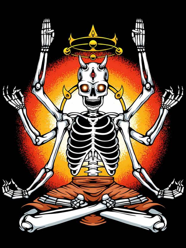 The Enlightened Skeleton Washed Tshirt