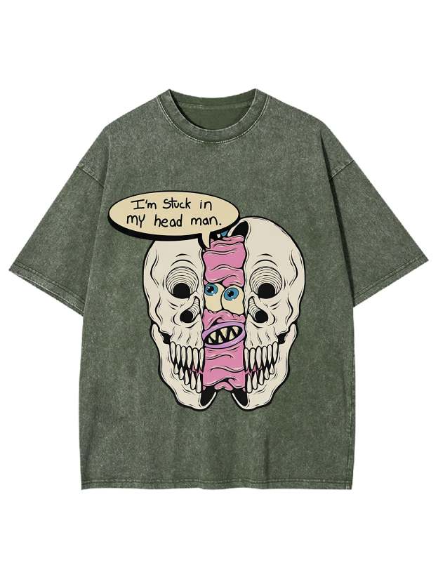 Stuck In My Head Washed Tshirt