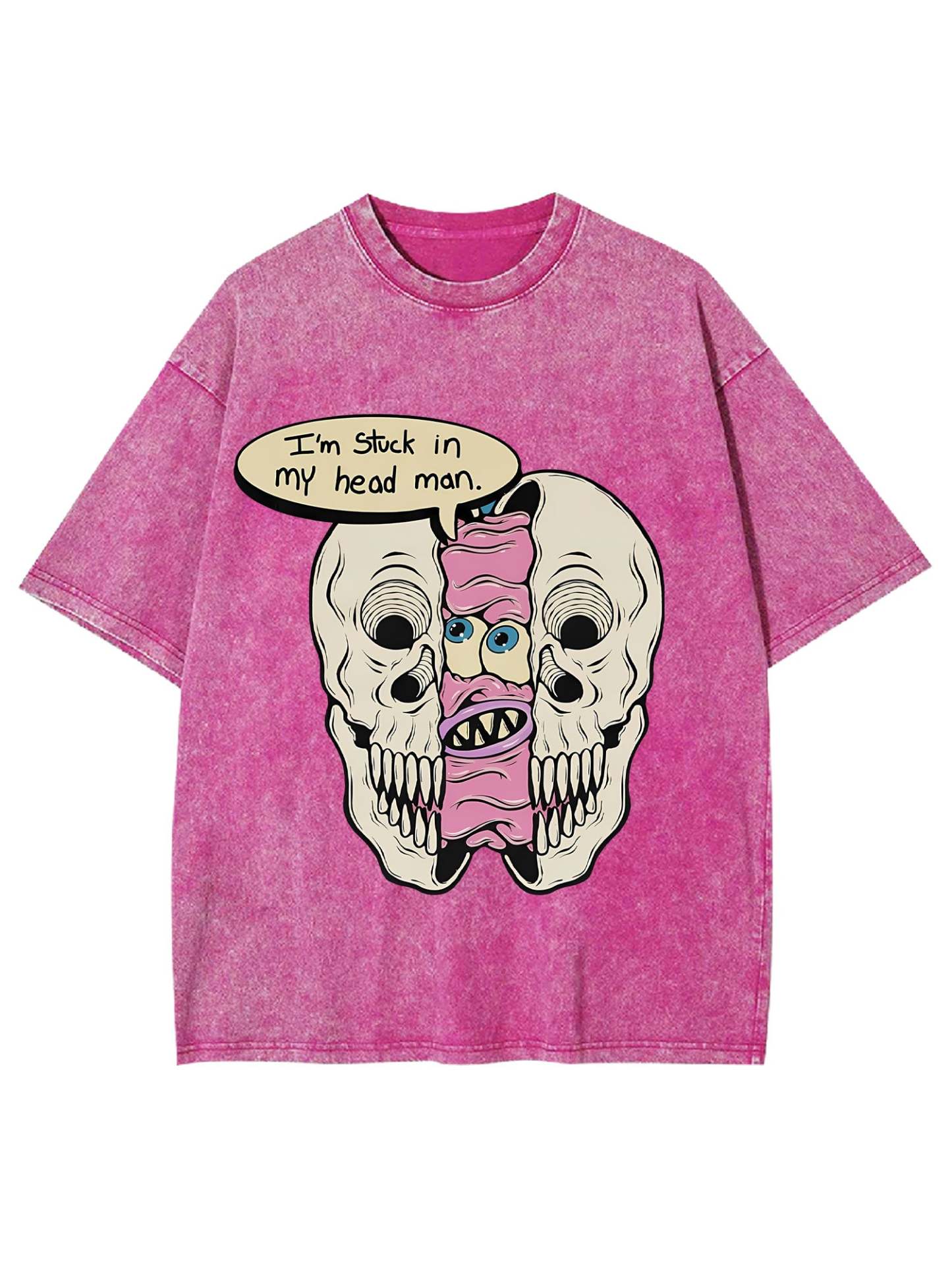 Stuck In My Head Washed Tshirt-ClassyOutlaw Sale