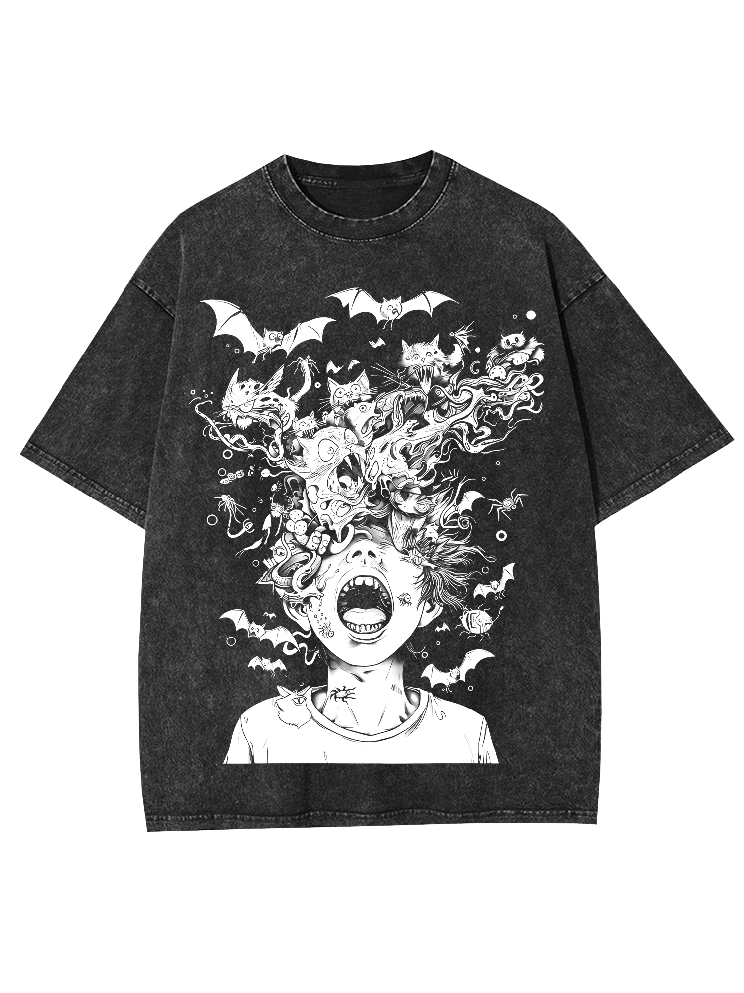 Chaotic Nightmare Washed Tshirt-ClassyOutlaw Sale