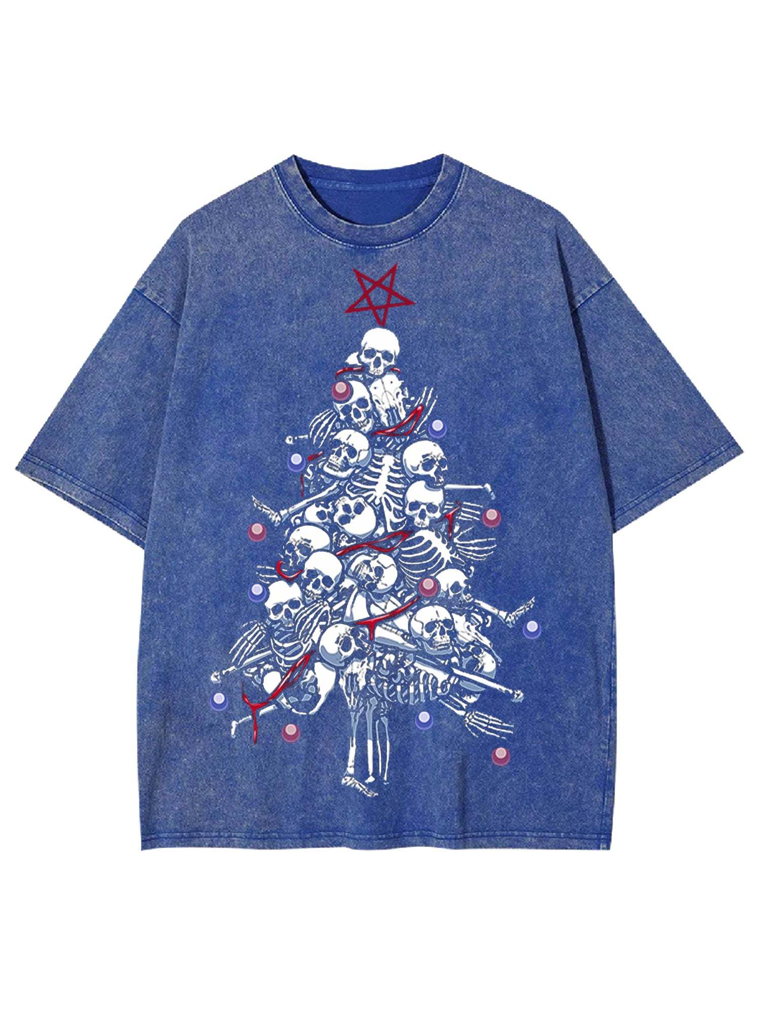 Skull Xmas Washed Tshirt