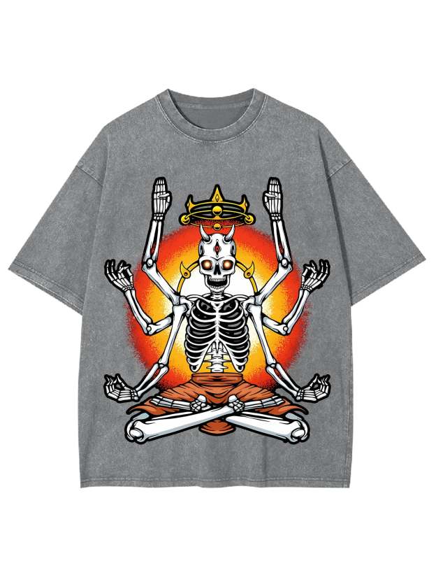 The Enlightened Skeleton Washed Tshirt