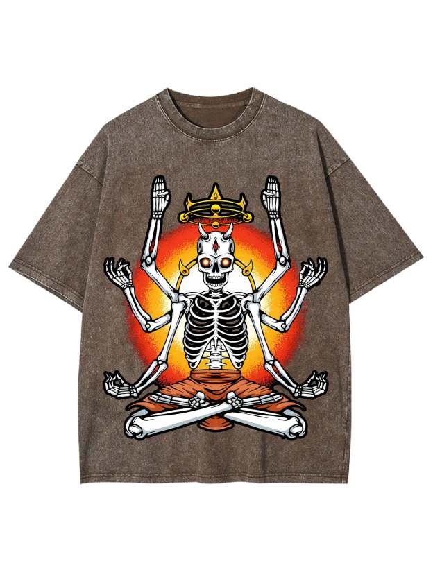 The Enlightened Skeleton Washed Tshirt