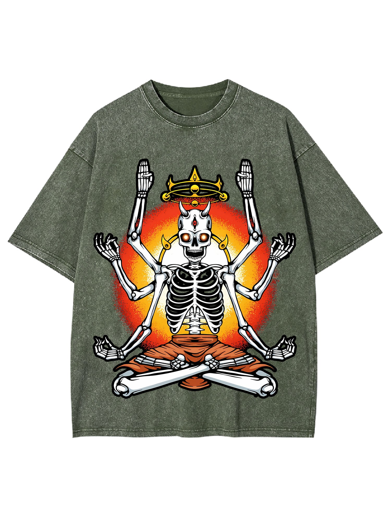 The Enlightened Skeleton Washed Tshirt