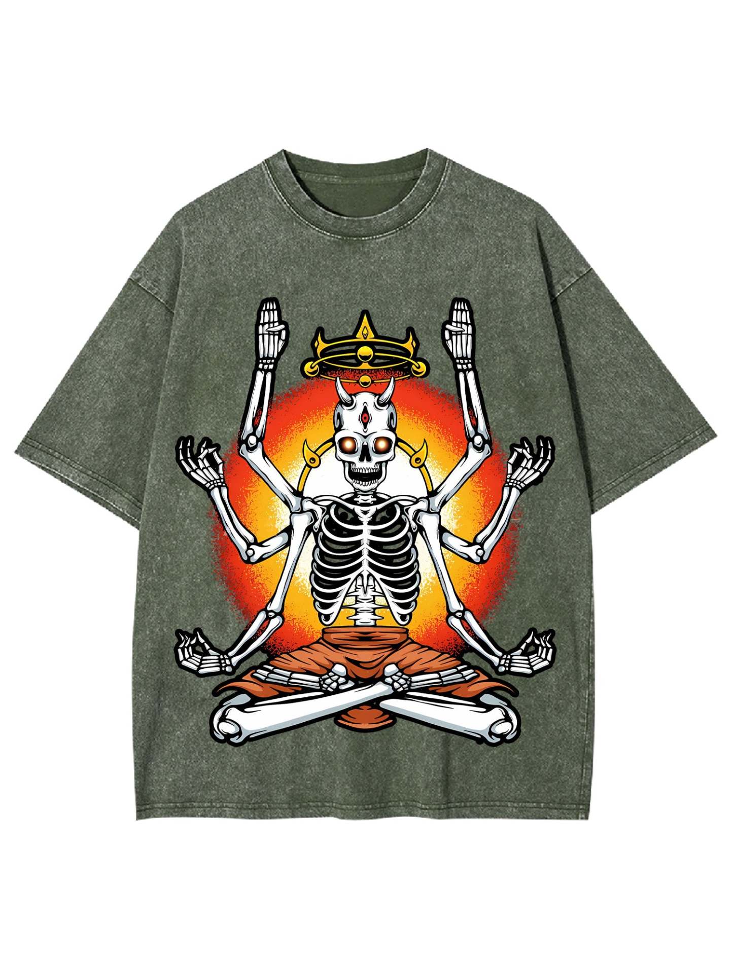 The Enlightened Skeleton Washed Tshirt