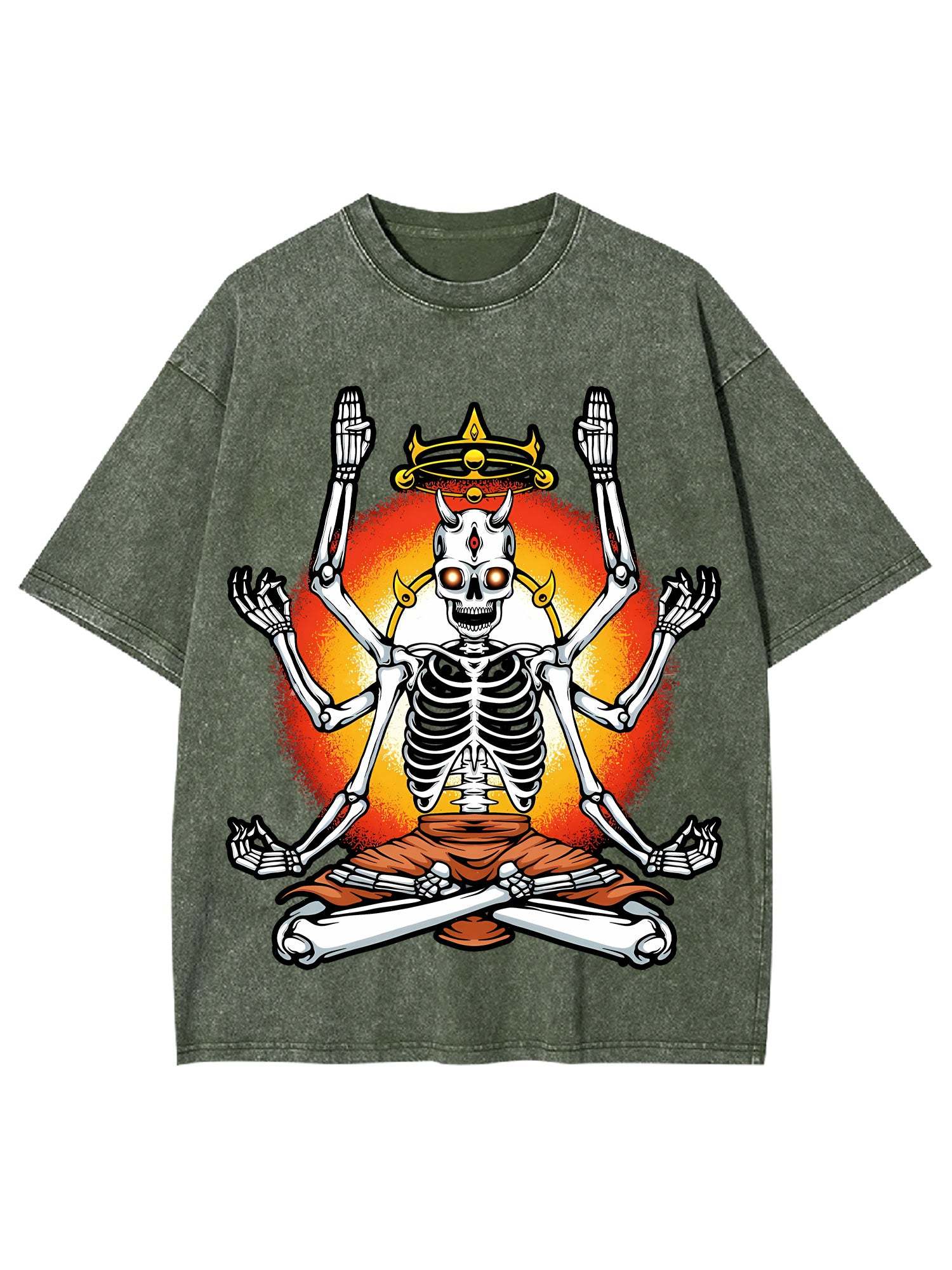 The Enlightened Skeleton Washed Tshirt