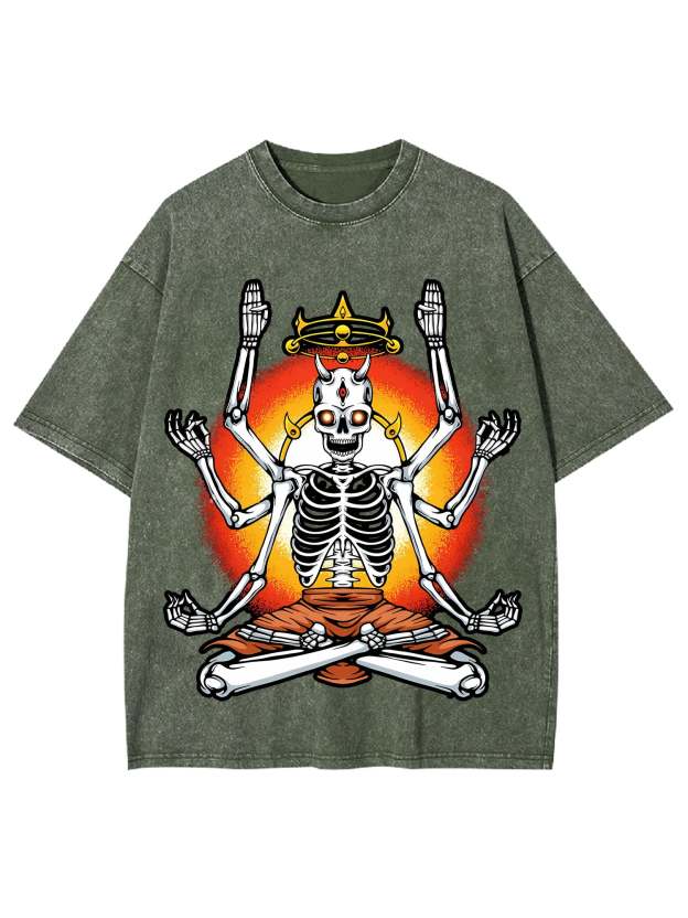 The Enlightened Skeleton Washed Tshirt