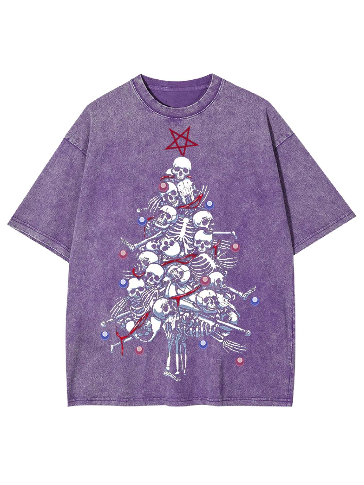 Skull Xmas Washed Tshirt