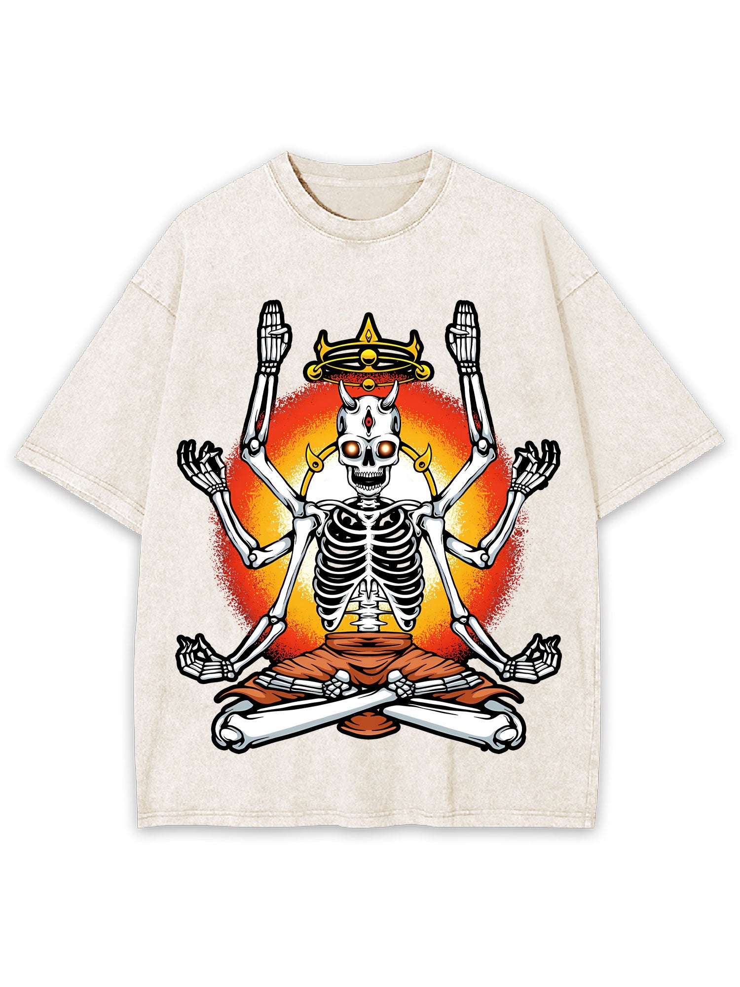 The Enlightened Skeleton Washed Tshirt