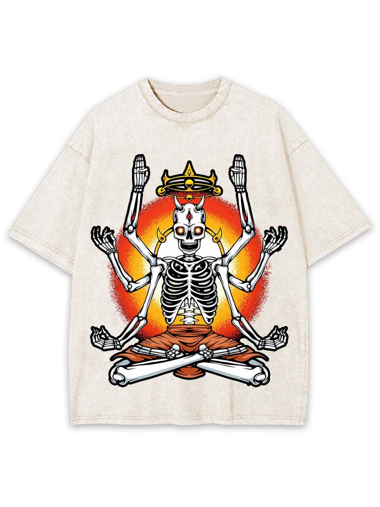 The Enlightened Skeleton Washed Tshirt