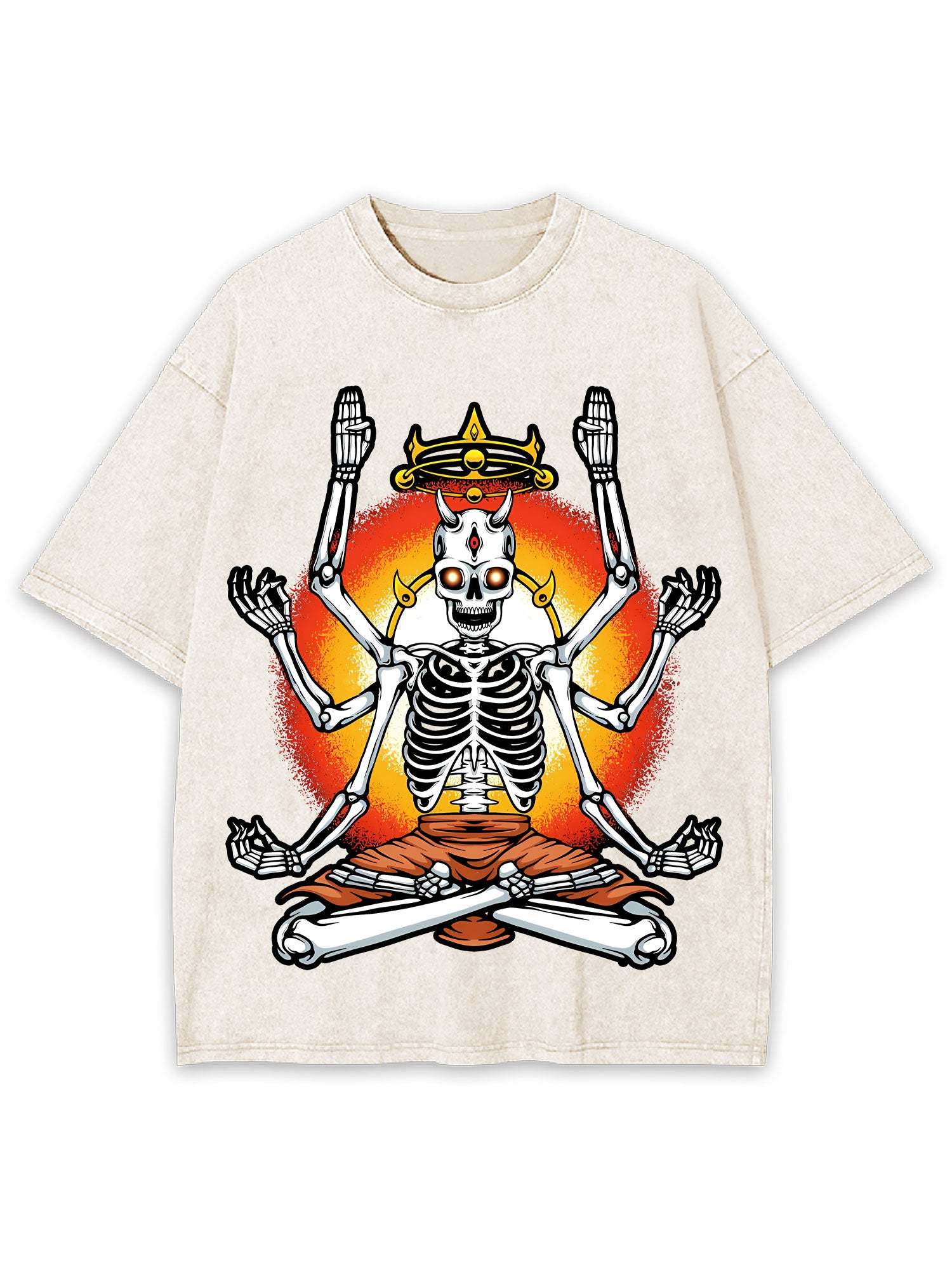 The Enlightened Skeleton Washed Tshirt