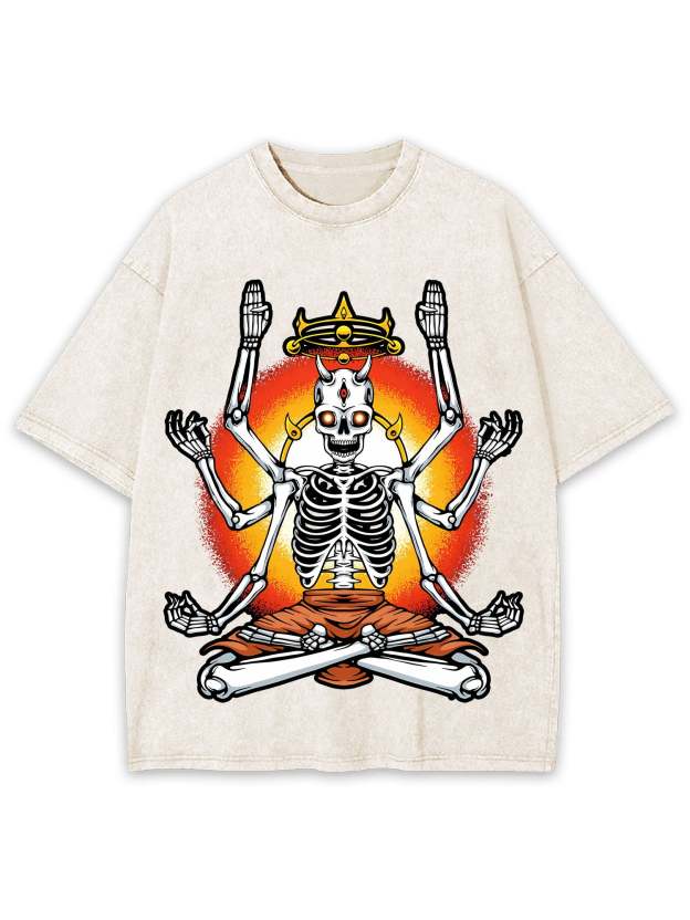 The Enlightened Skeleton Washed Tshirt