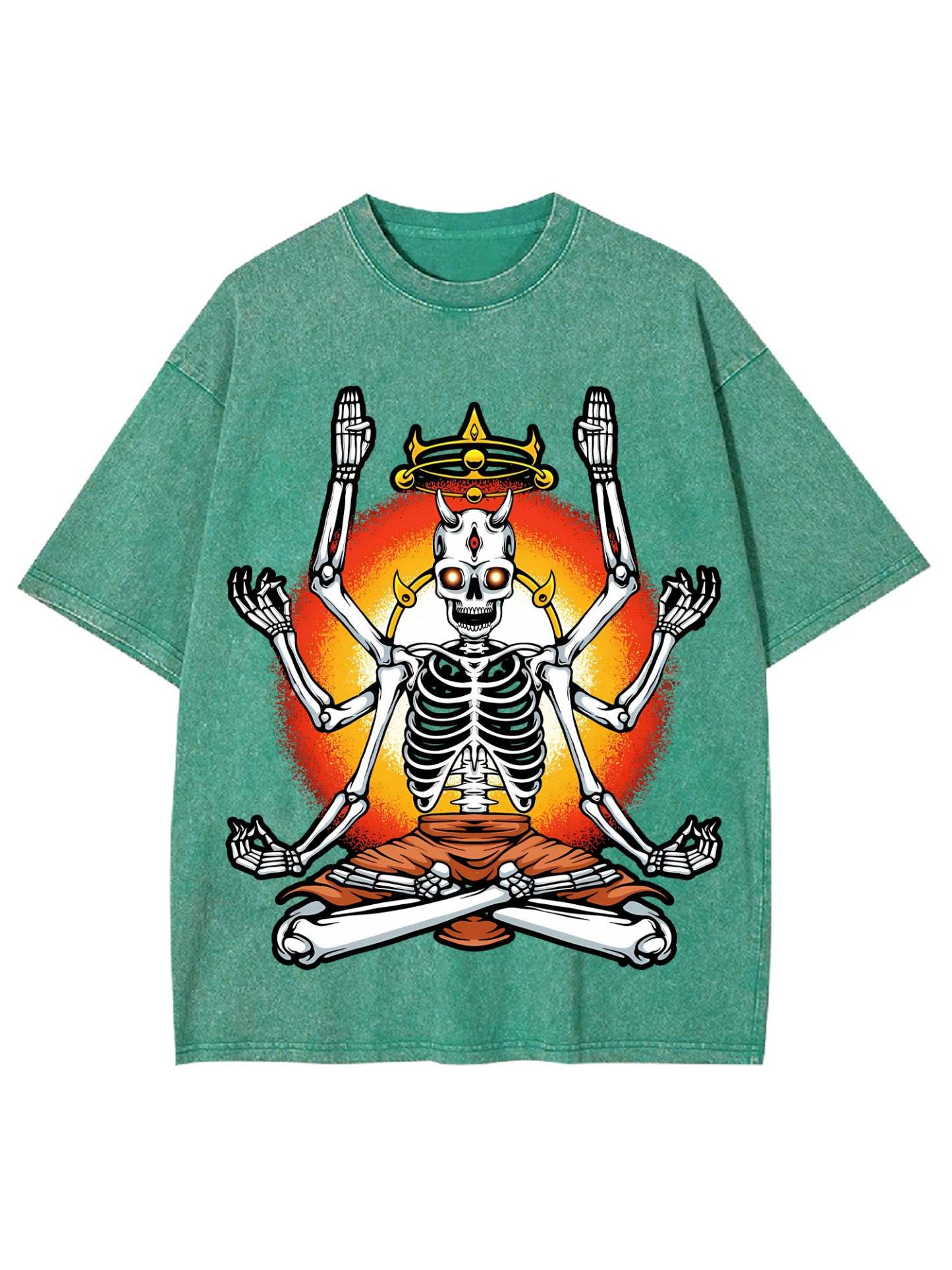 The Enlightened Skeleton Washed Tshirt