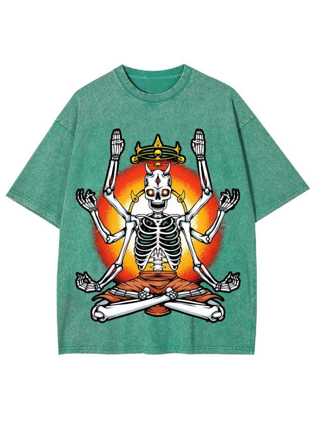 The Enlightened Skeleton Washed Tshirt