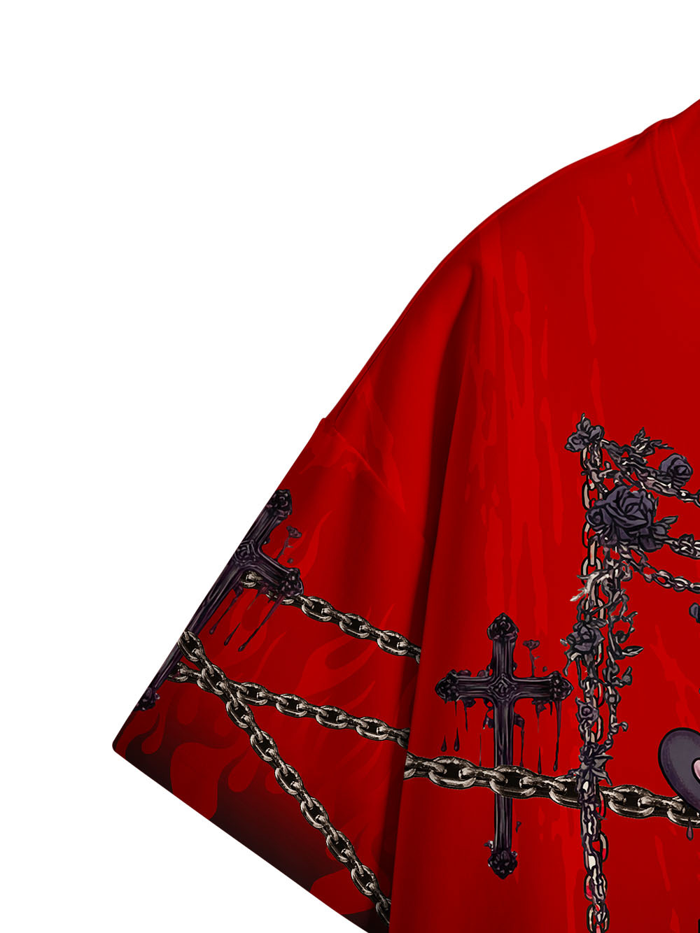 Sexy Gothic Skeleton Graphic T-shirt