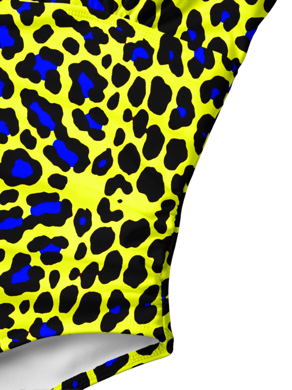 NEON YELLOW LEOPARD V-NECK ONE PIECE SWIMSUIT