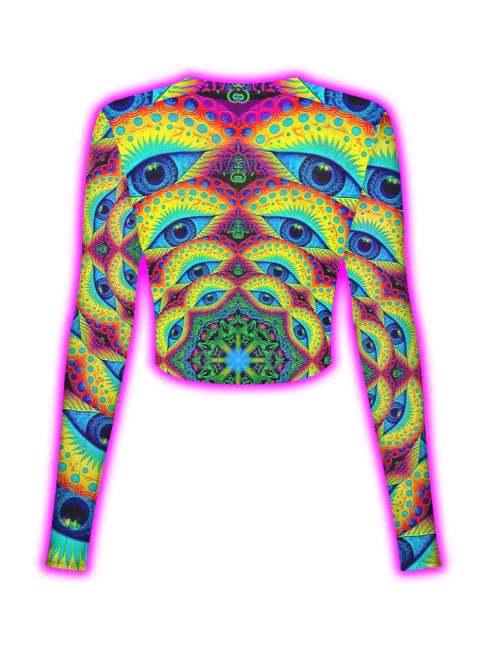 ALL‑SEEING EYES KALEIDOSCOPE MESH TOP