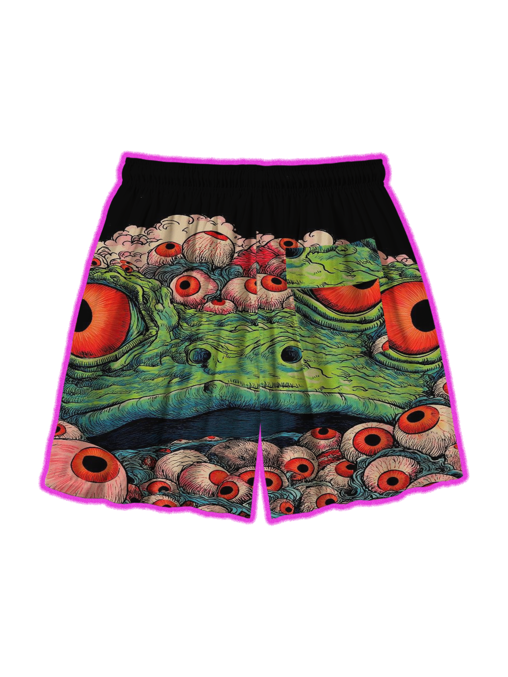 PSYCHEDELIC FROG EYE ALL OVER PRINT SHORTS
