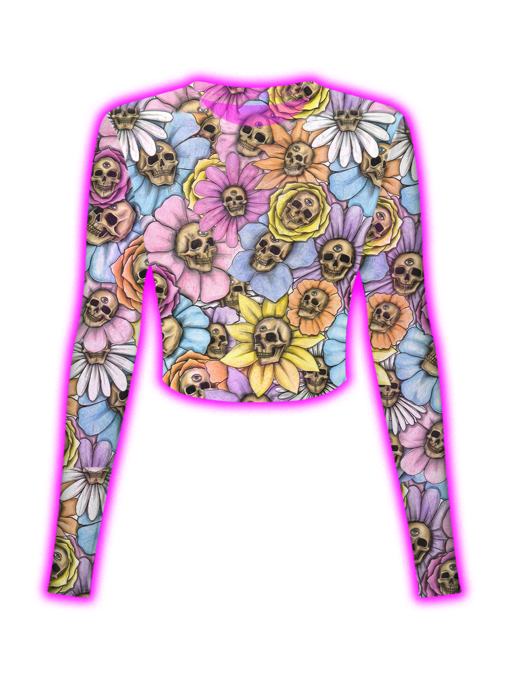 SKULL GARDEN BLOOM MESH TOP