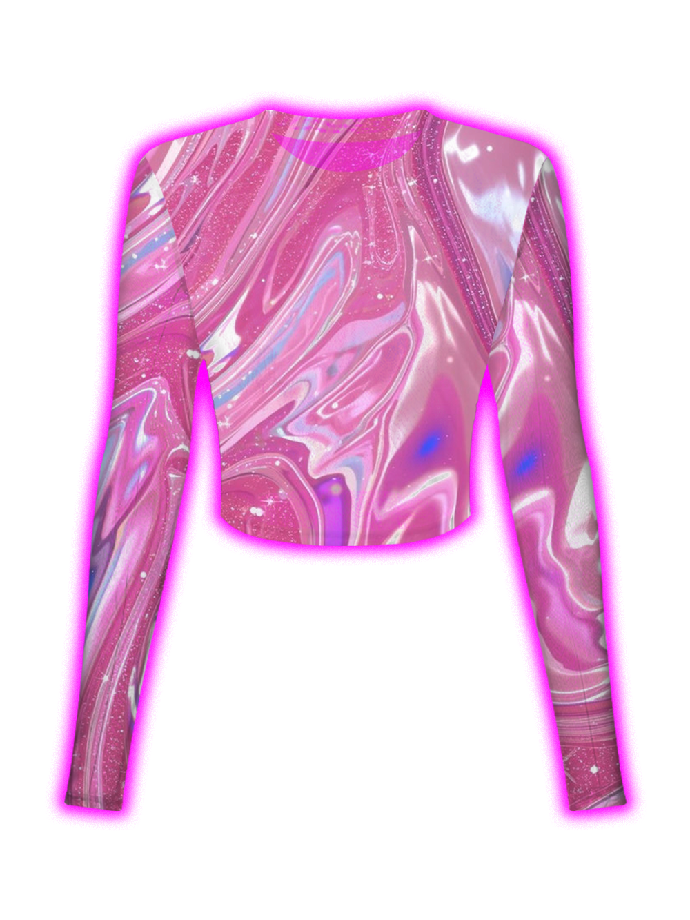 PASTEL PINK LIQUID MARBLE MESH TOP