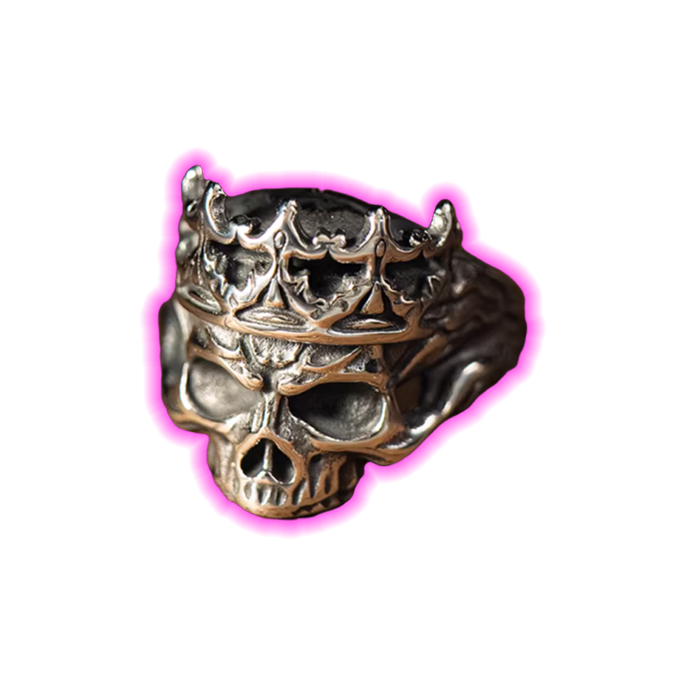 Crown Skeleton Retro CLO Ring