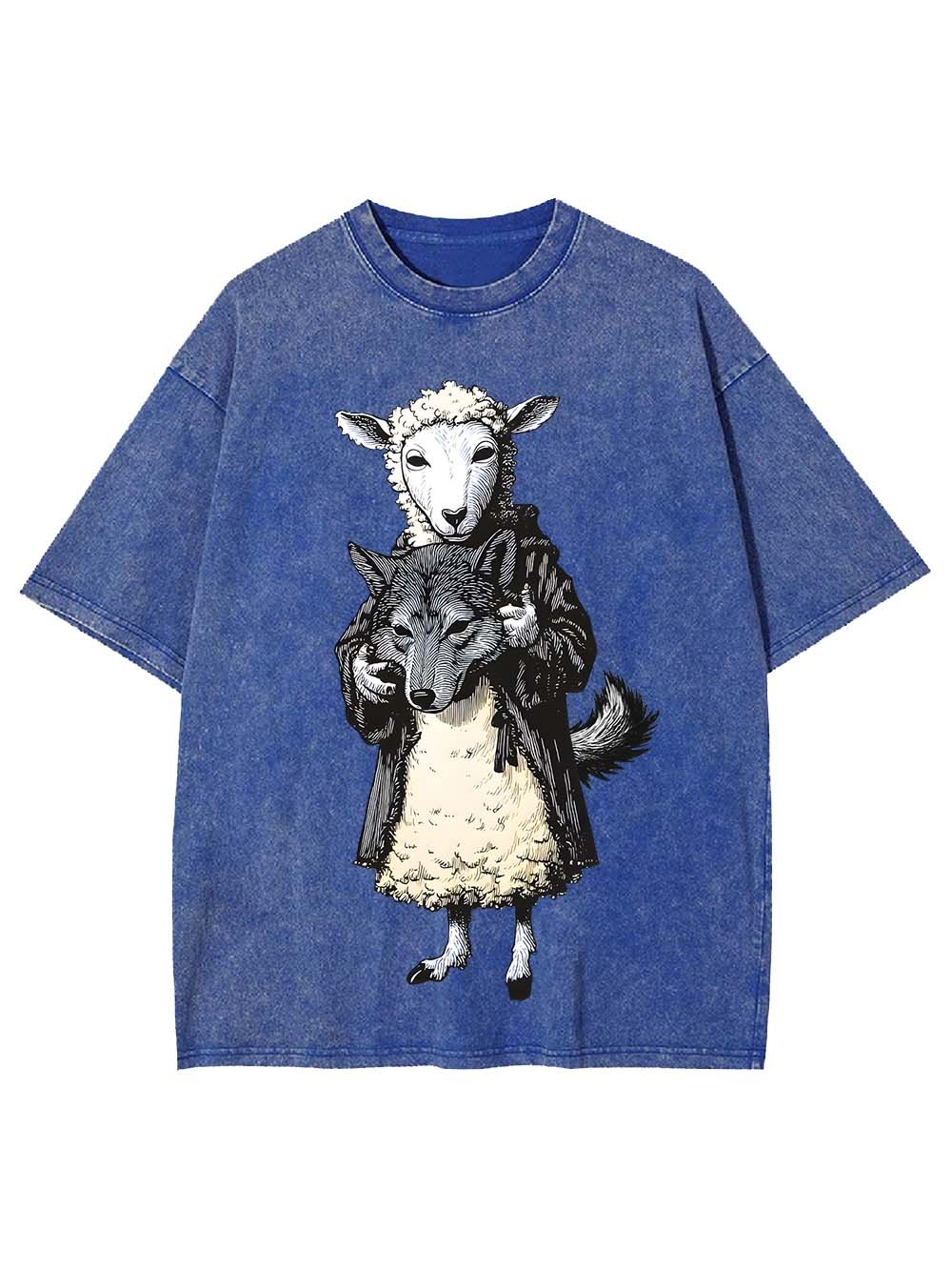 Sheep Wolf Mask Washed Tshirt